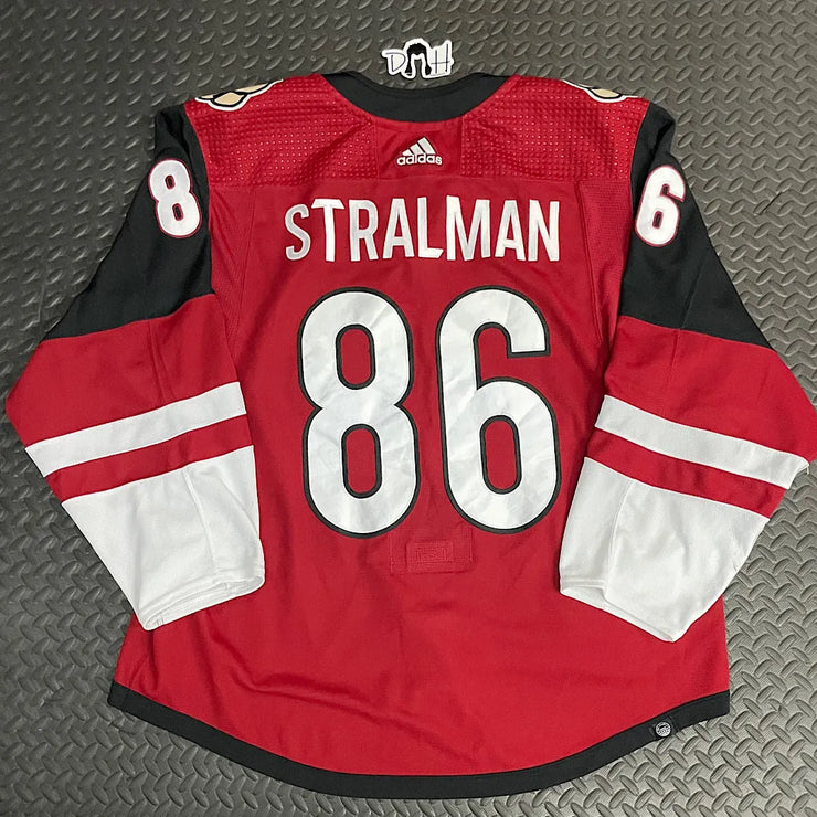 USED Second Hand Anton Stralman 2021/2022 Previously Worn Red Game Jersey