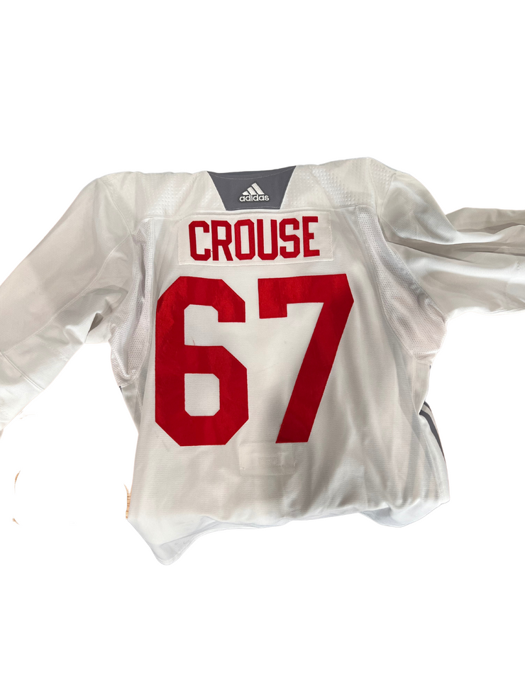 USED Second Hand Previously Owrn Lawson Crouse White Practice Jersey