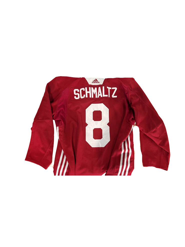 USED Second Hand Previously Worn Nick Schmaltz Red Practice Jersey