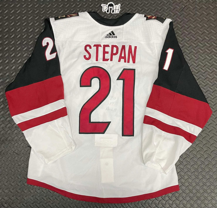 Derek Stepan “A” 2019/2020 Game Worn Playoff Jersey